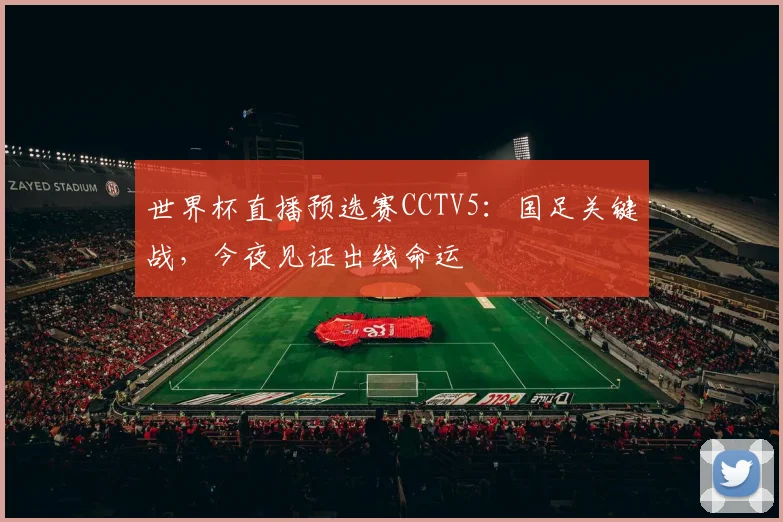世界杯直播预选赛CCTV5:国足关键战,今夜见证出线命运